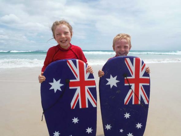 Hangin' at Coolangatta beach on the Gold Coast