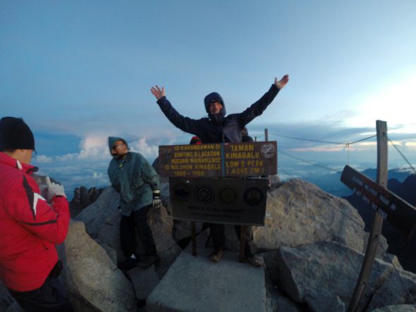 The view from atop Mount Kinabalu in Borneo