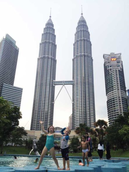 KLCC-Towers-with-Kids-Kual-Lumpur