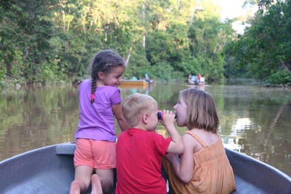 Headed down the river for an evening boat ride.