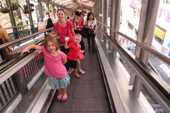 The Central–Mid-Levels escalator and walkway system in Hong Kong | The Gap Year Family The longest covered escalator in the world, just make sure you have energy for the walk down.